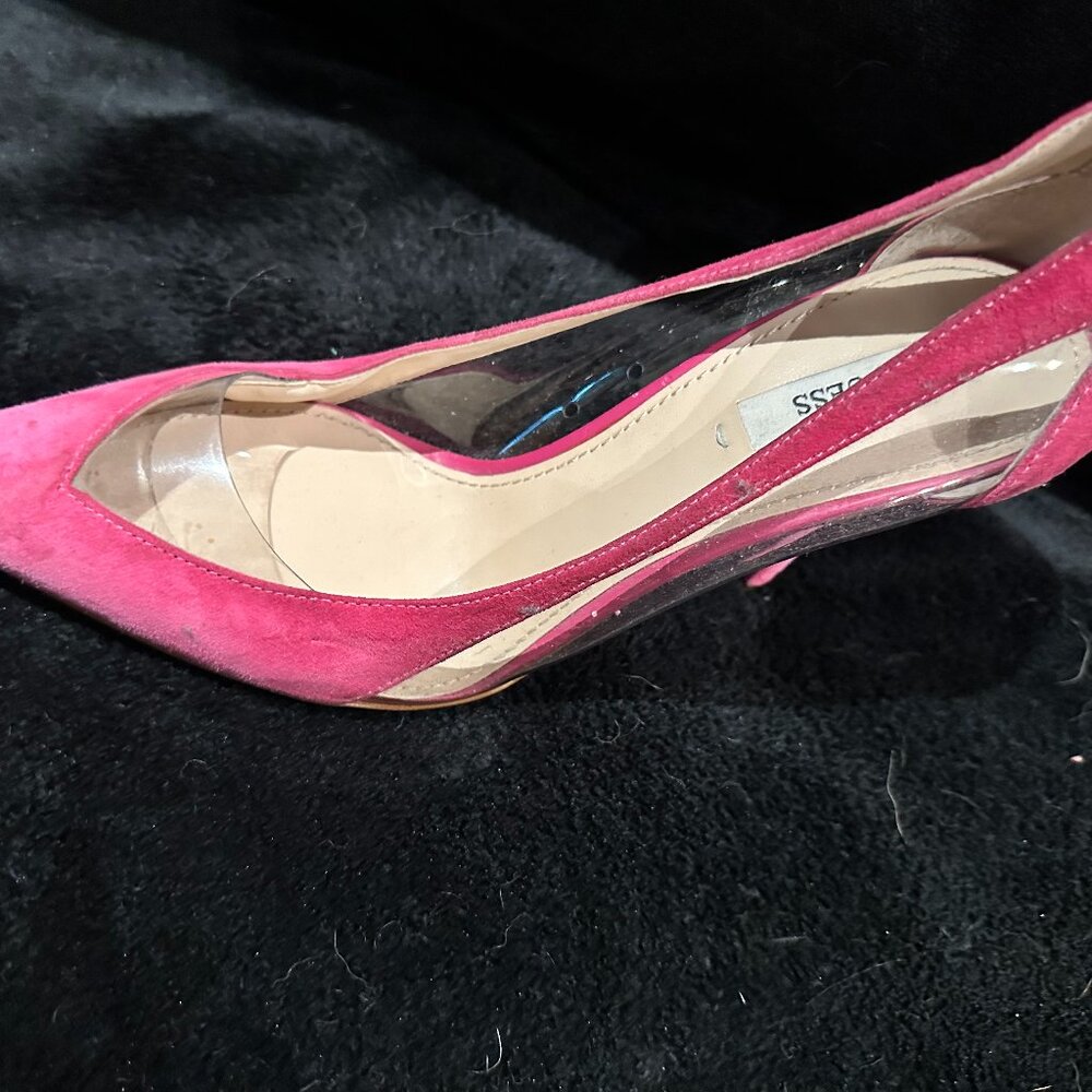 Pink Suede Guess High Heel